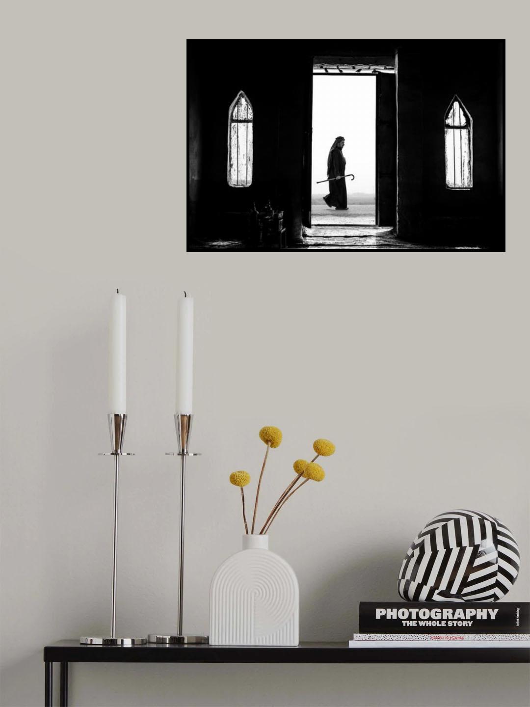 Man With Cane Poster och Canvastavla
