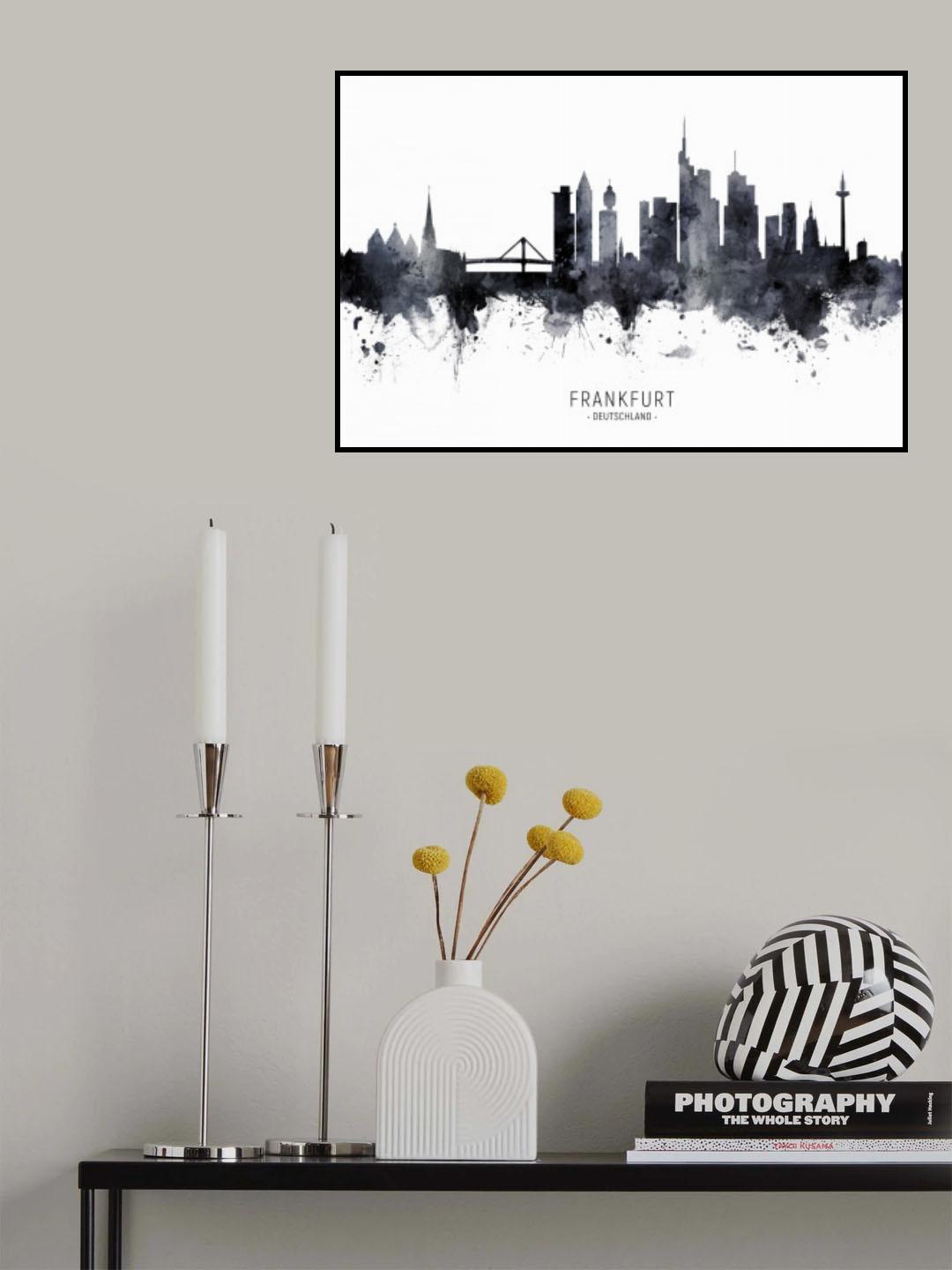 Frankfurt Germany Skyline Poster och Canvastavla