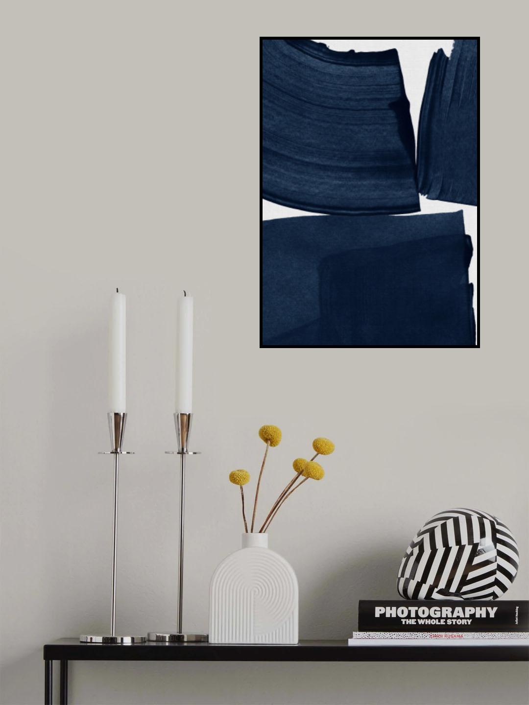 Minimalist Painting Blue I Poster och Canvastavla