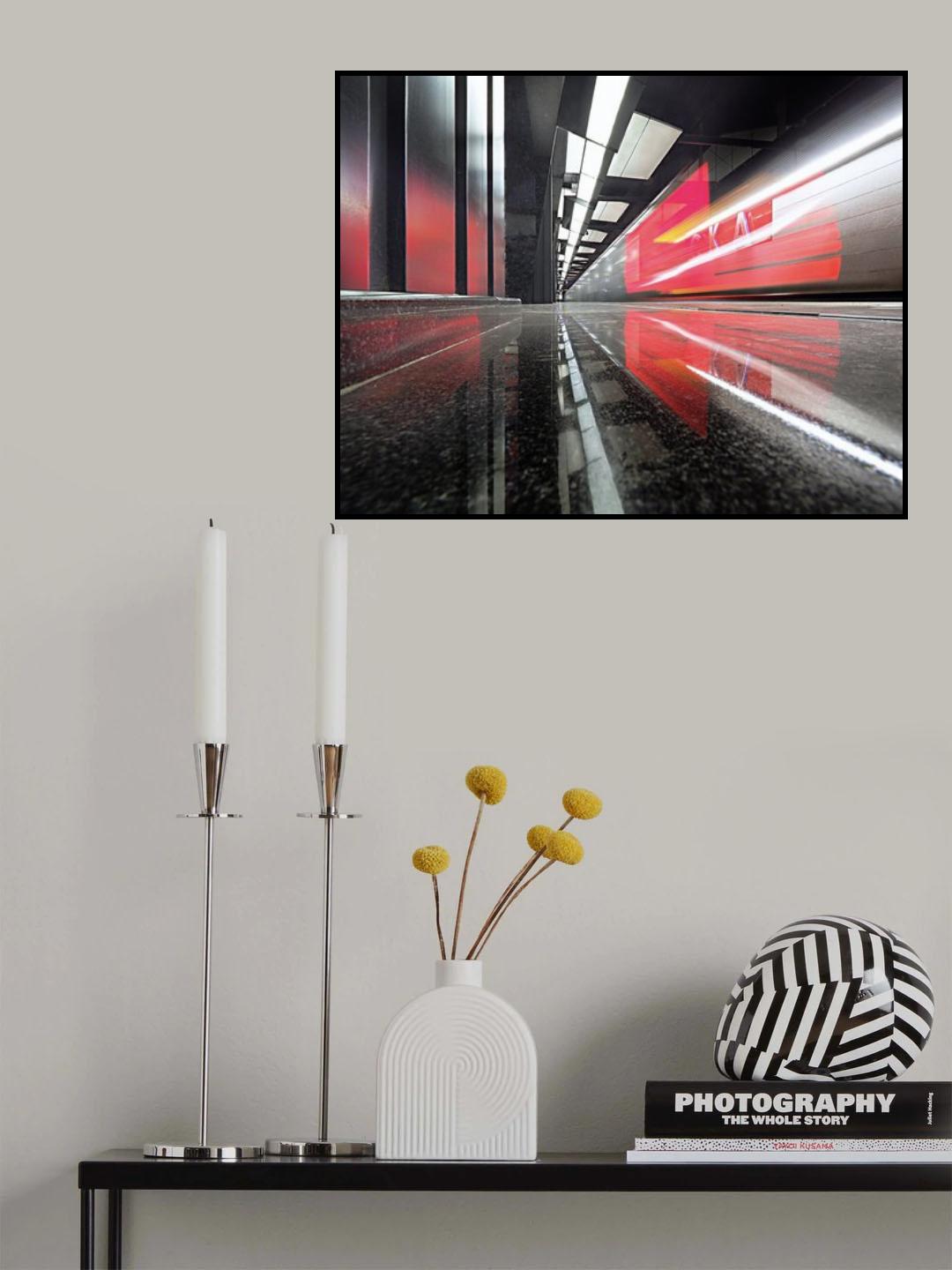 Moscow metro - red dragon Poster och Canvastavla