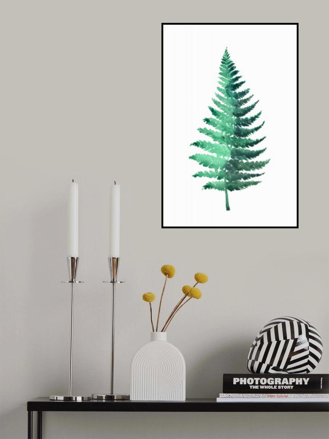 Watercolor fern Poster och Canvastavla