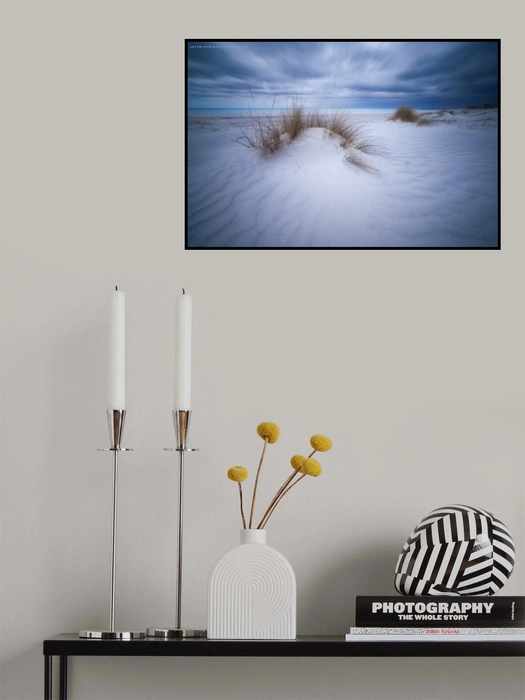 Beach White Poster och Canvastavla