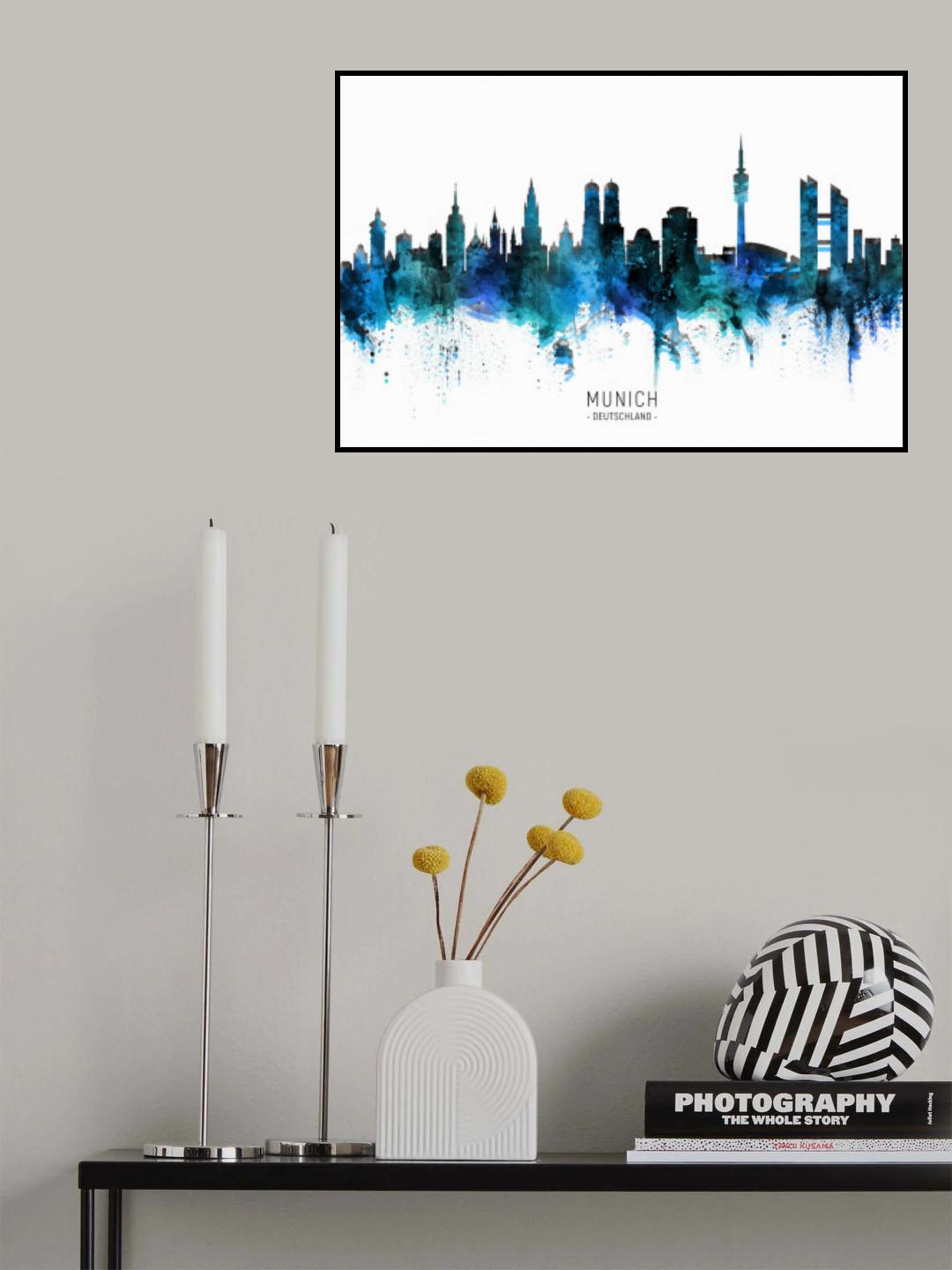 Munich Germany Skyline Poster och Canvastavla