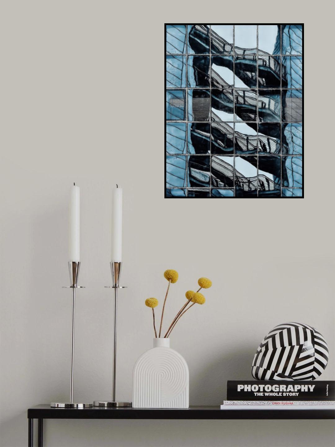 Reflections in glass - Petah Tikva Poster och Canvastavla