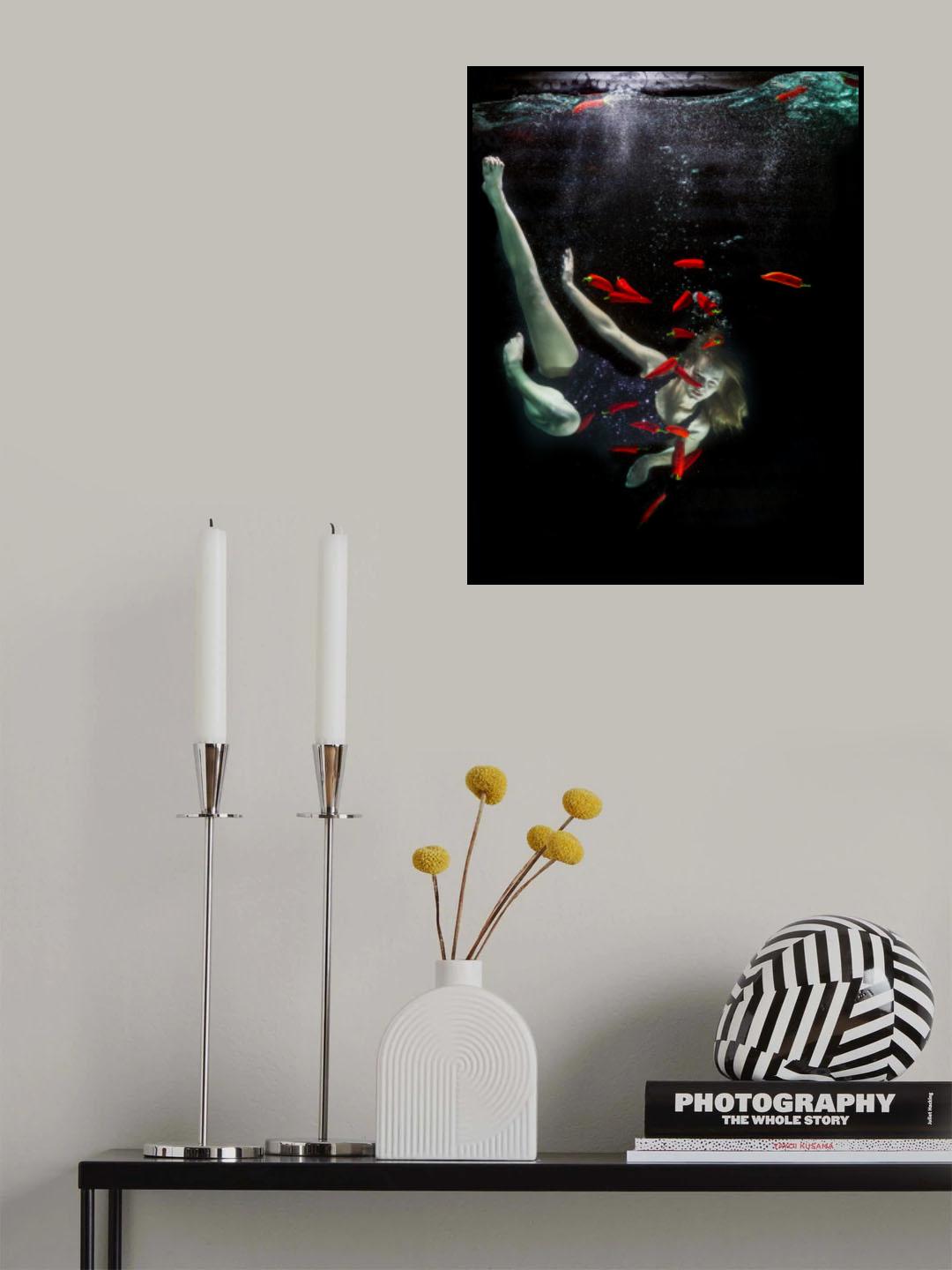 underwater artistic portrait shooting Poster och Canvastavla