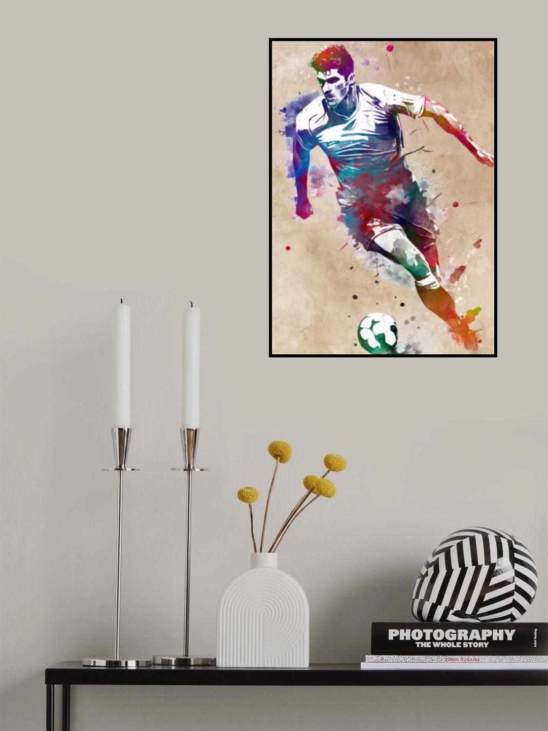 Soccer player sport art Poster och Canvastavla