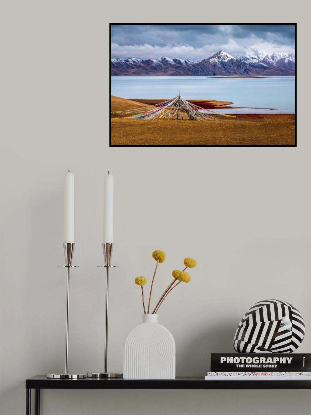 Distant Snowy Mountains Poster och Canvastavla