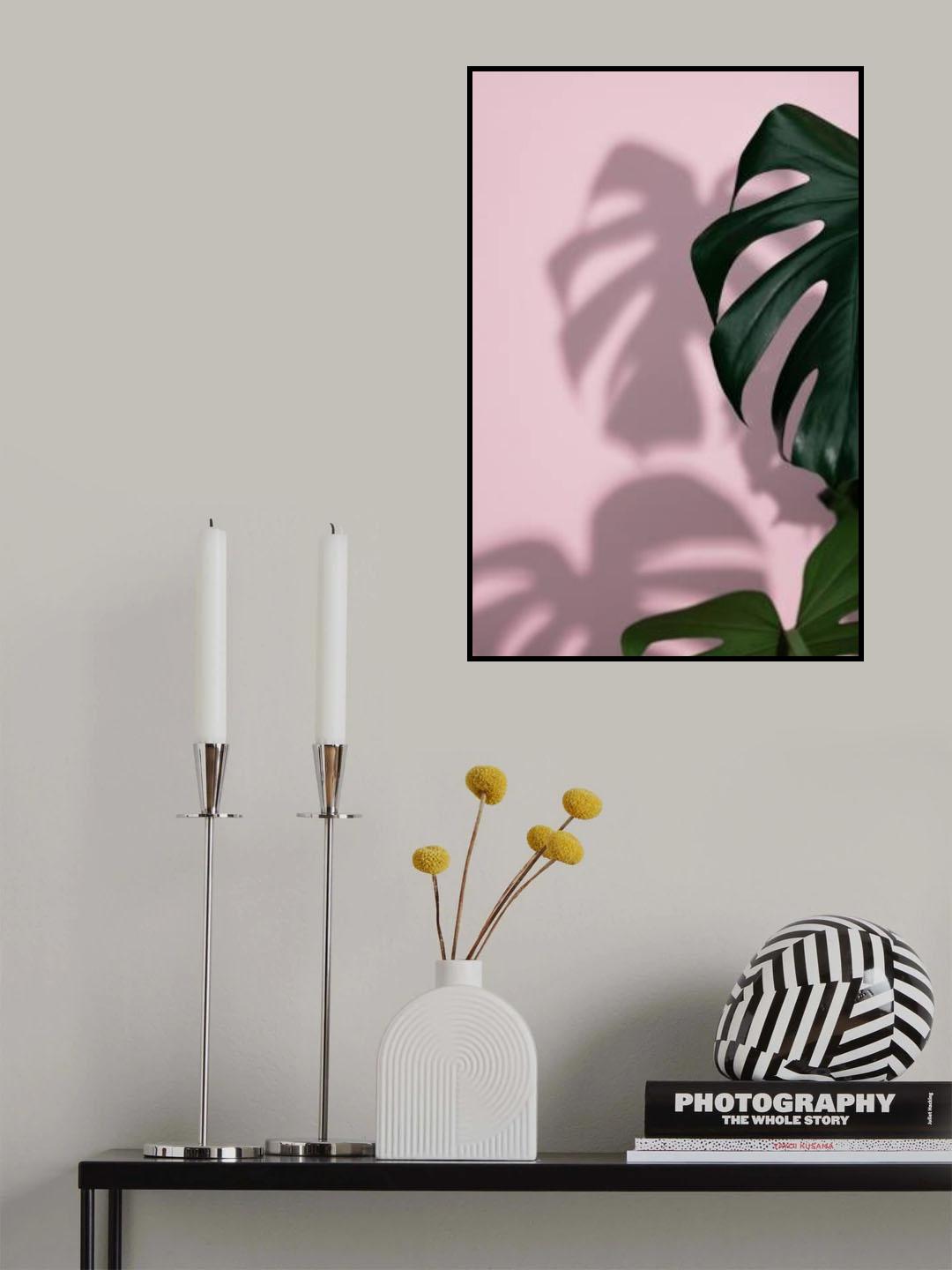 Monstera Pink 09 Poster och Canvastavla