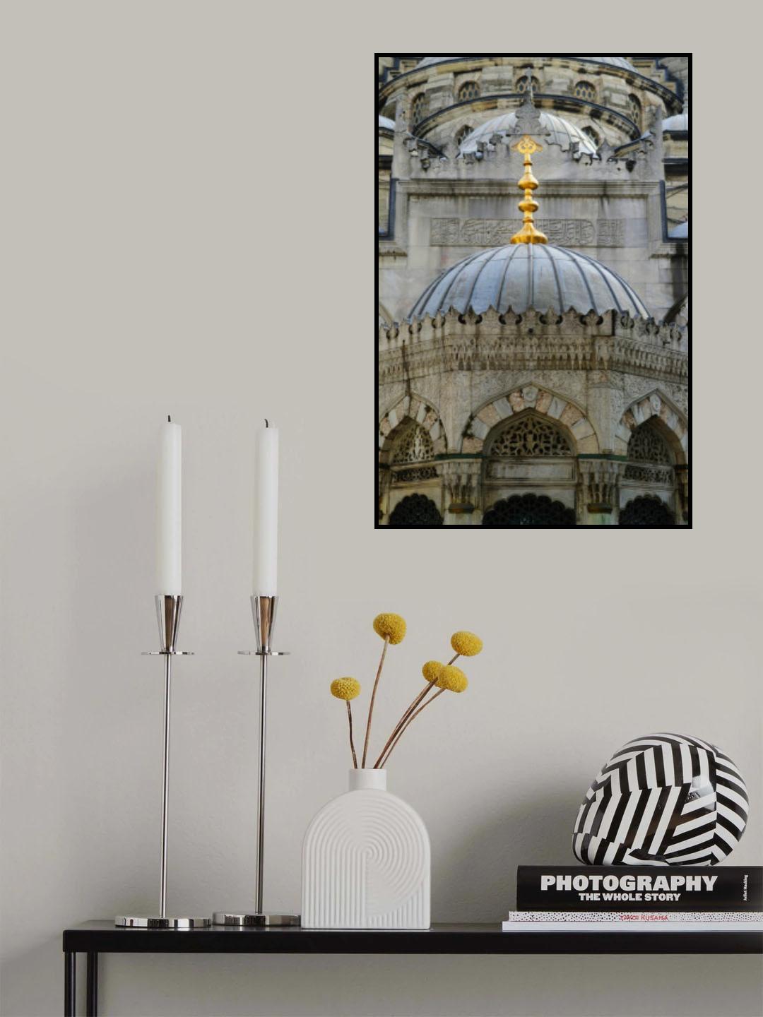 a historical mosque in Istanbul city Poster och Canvastavla