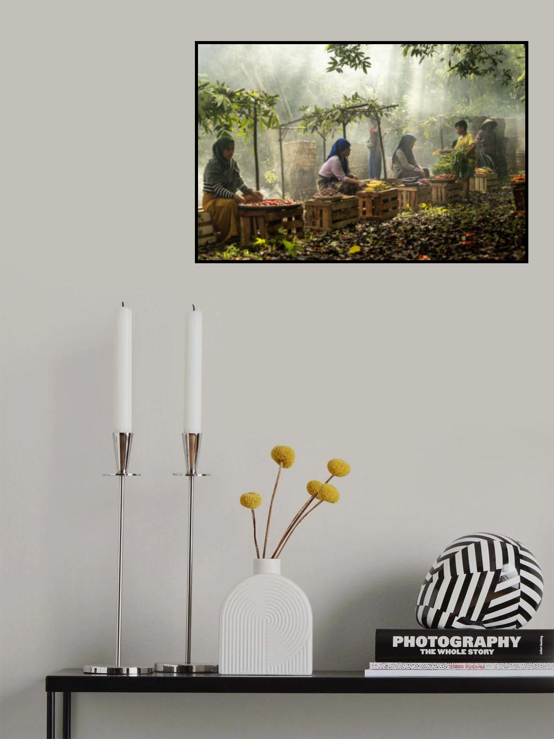 Tangerang Market Poster och Canvastavla