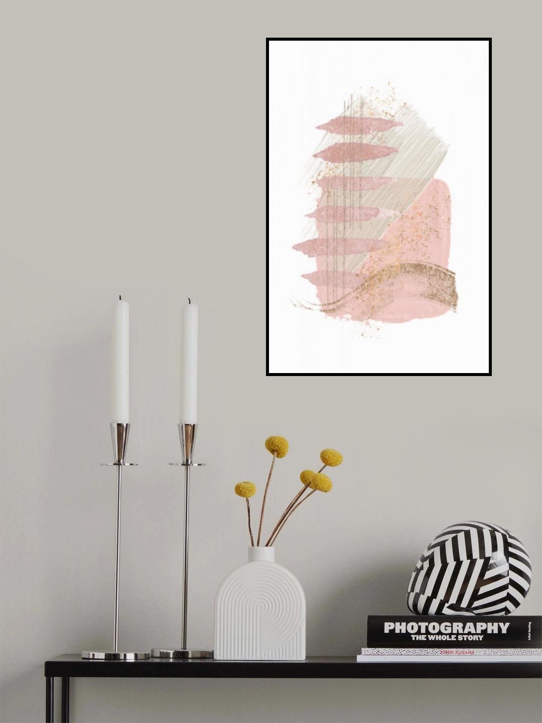 Mystical Pink Abstract-2 Poster och Canvastavla