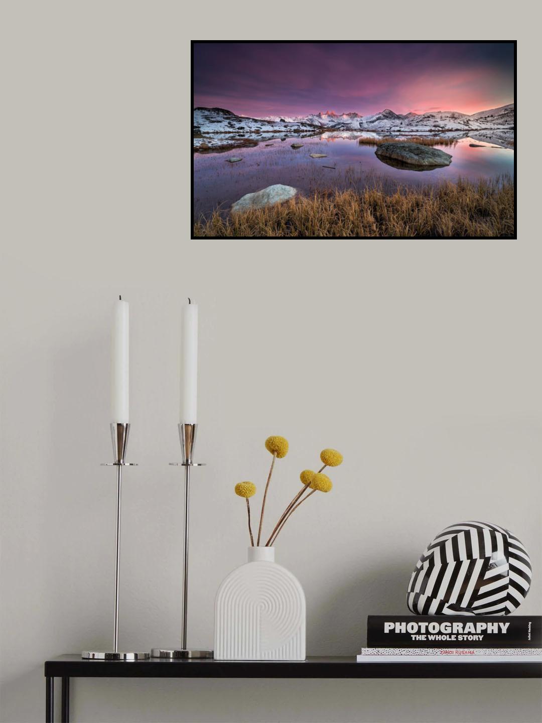 Mountainous reflections Poster och Canvastavla