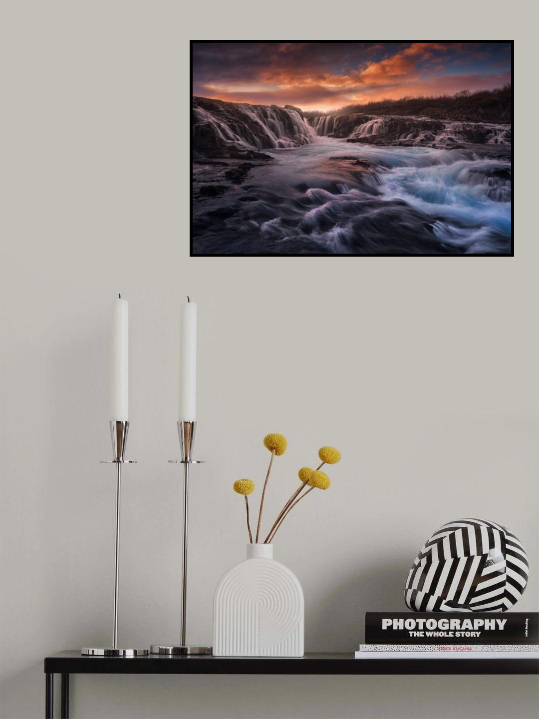 Blue Flow II Poster och Canvastavla