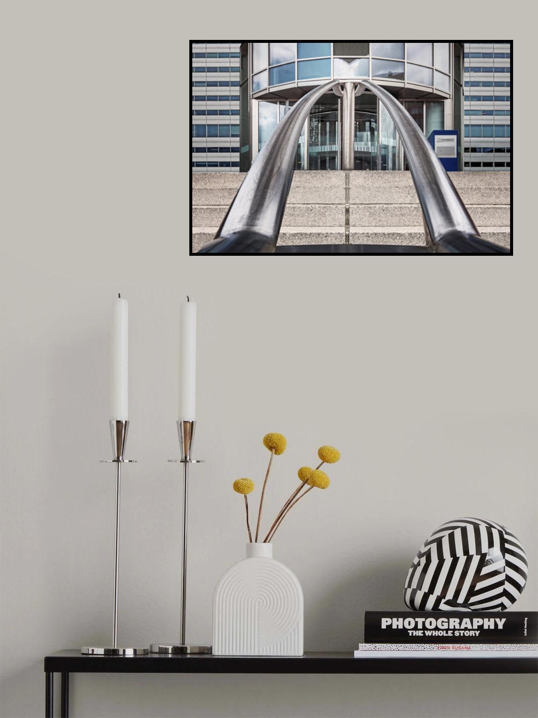 Bank entrance after renovation. Poster och Canvastavla