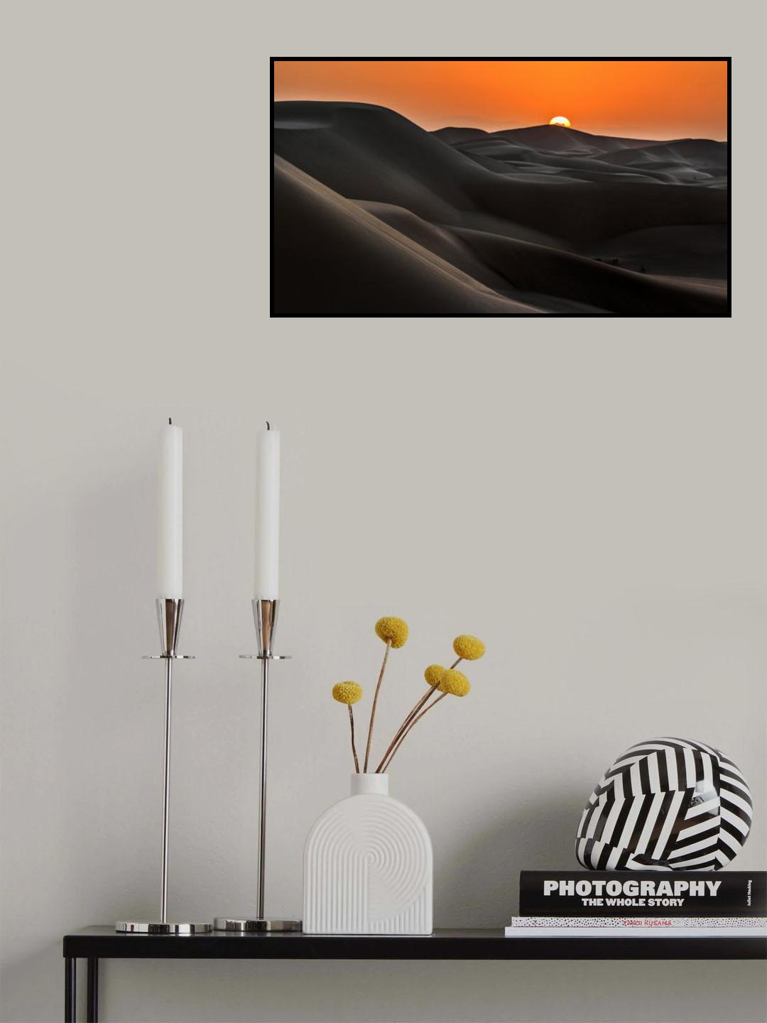 sunrise behind the mountains Poster och Canvastavla