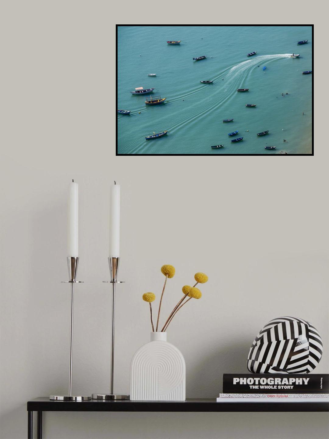 Among the Boats Poster och Canvastavla