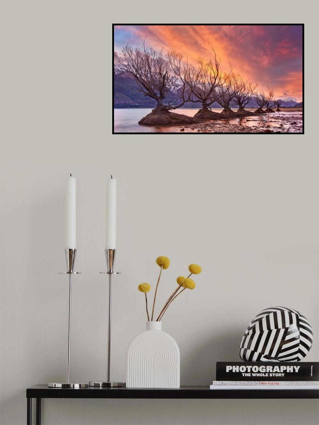 Glenorchy on Fire Poster och Canvastavla