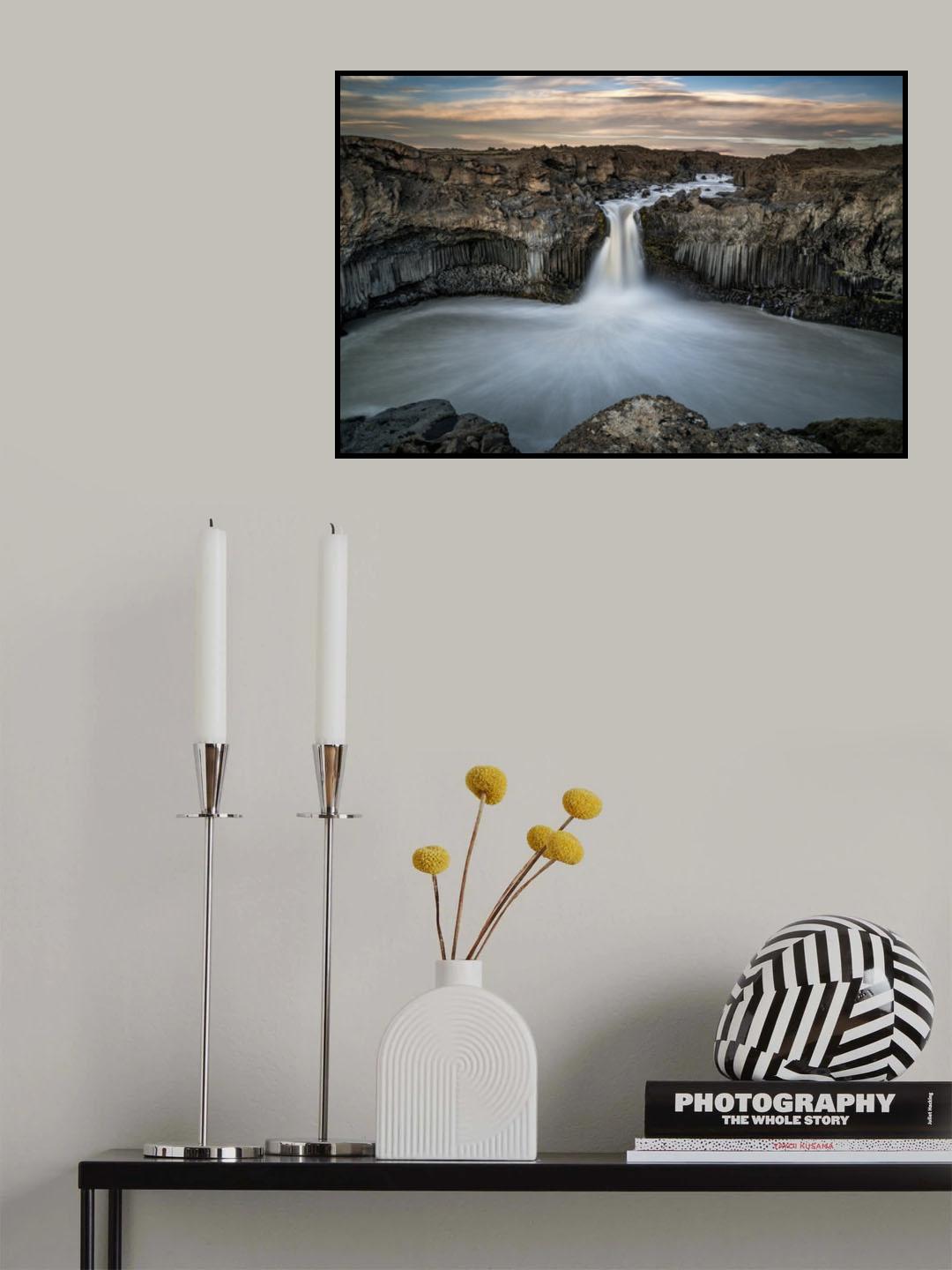 Aldeyjarfoss Waterfall North Iceland Poster och Canvastavla