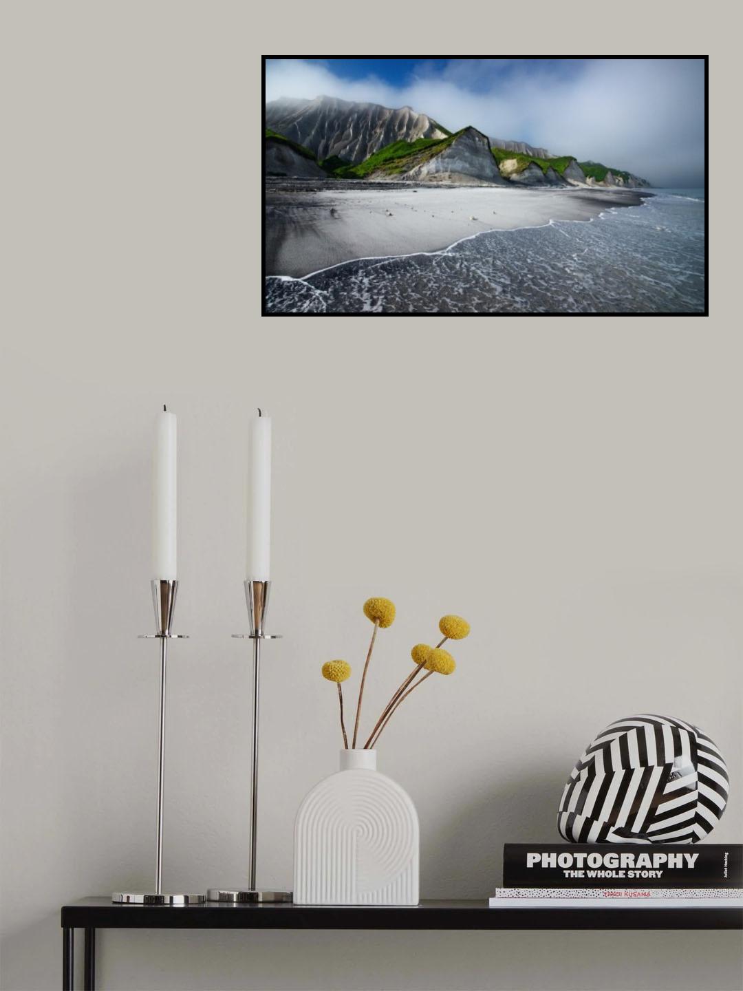 White cliffs of Iturup island Poster och Canvastavla