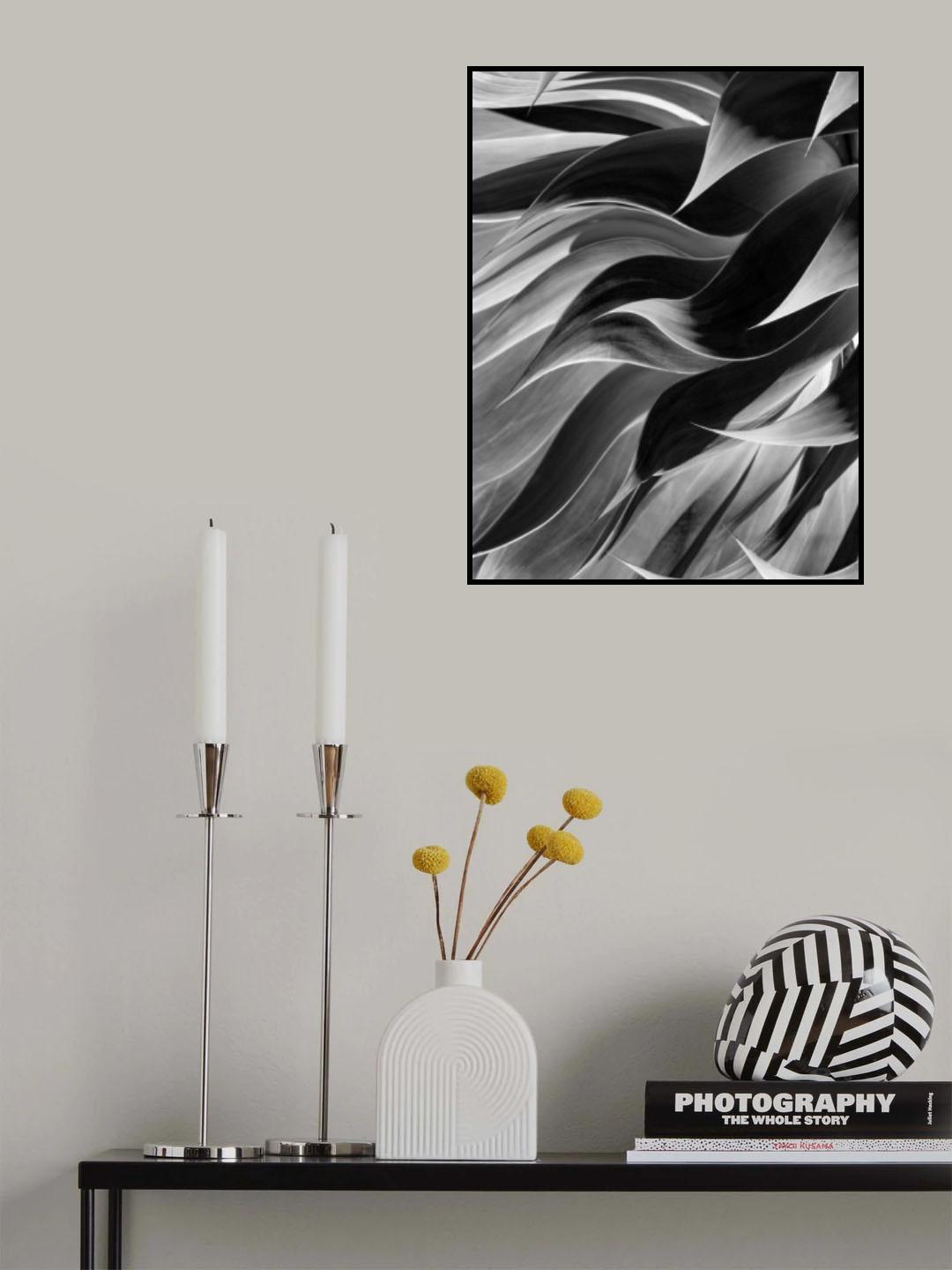 Winter leaves abstract Poster och Canvastavla
