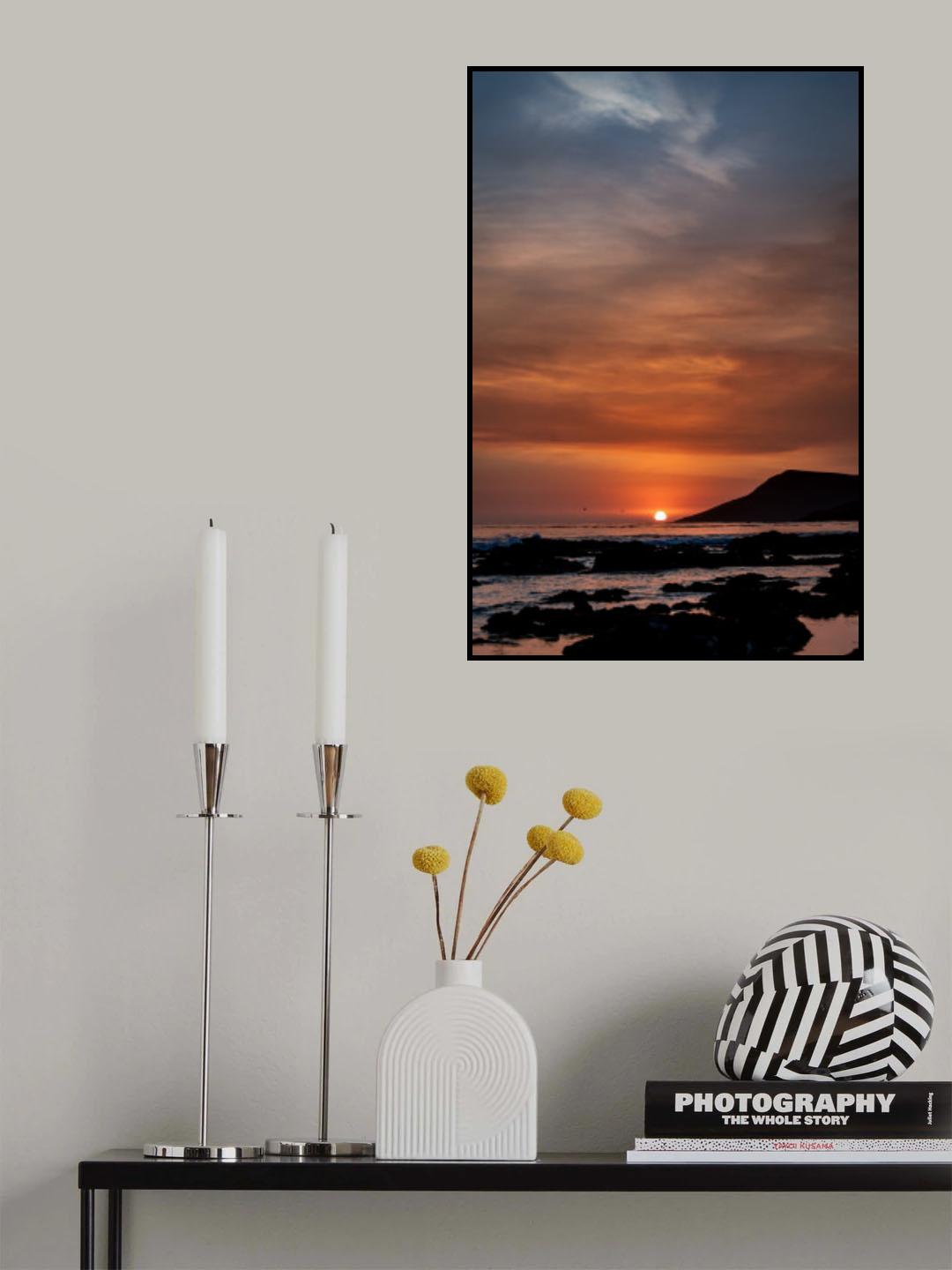 Orange Sunset Poster och Canvastavla