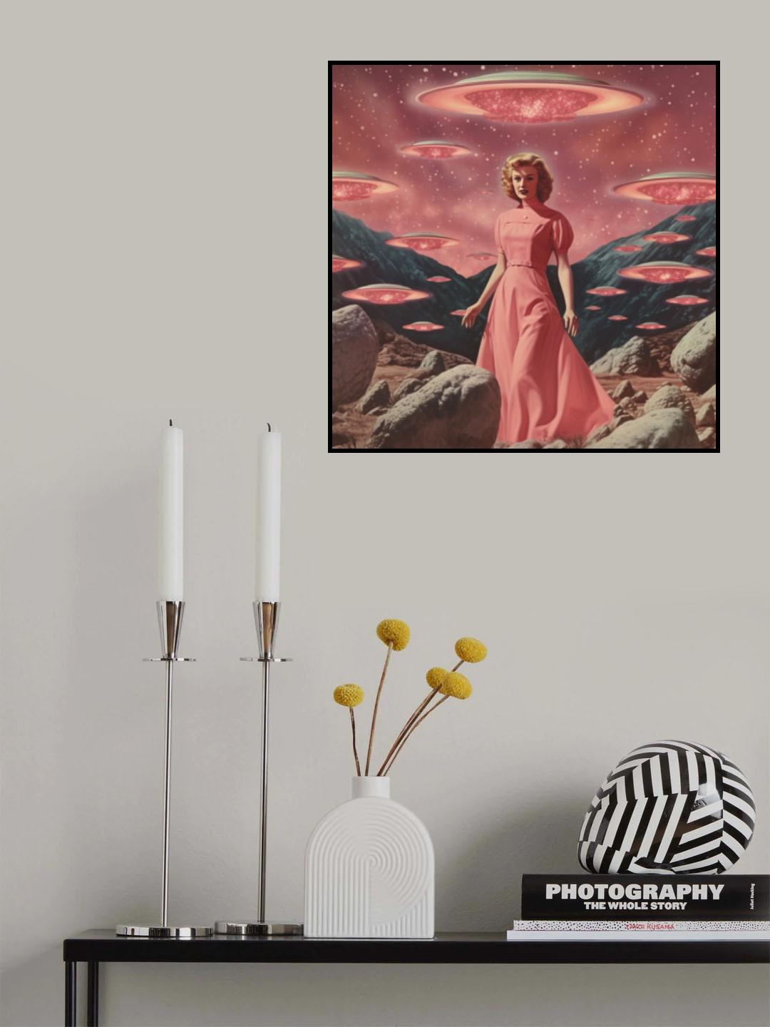 Vintage Space Barbie Poster och Canvastavla