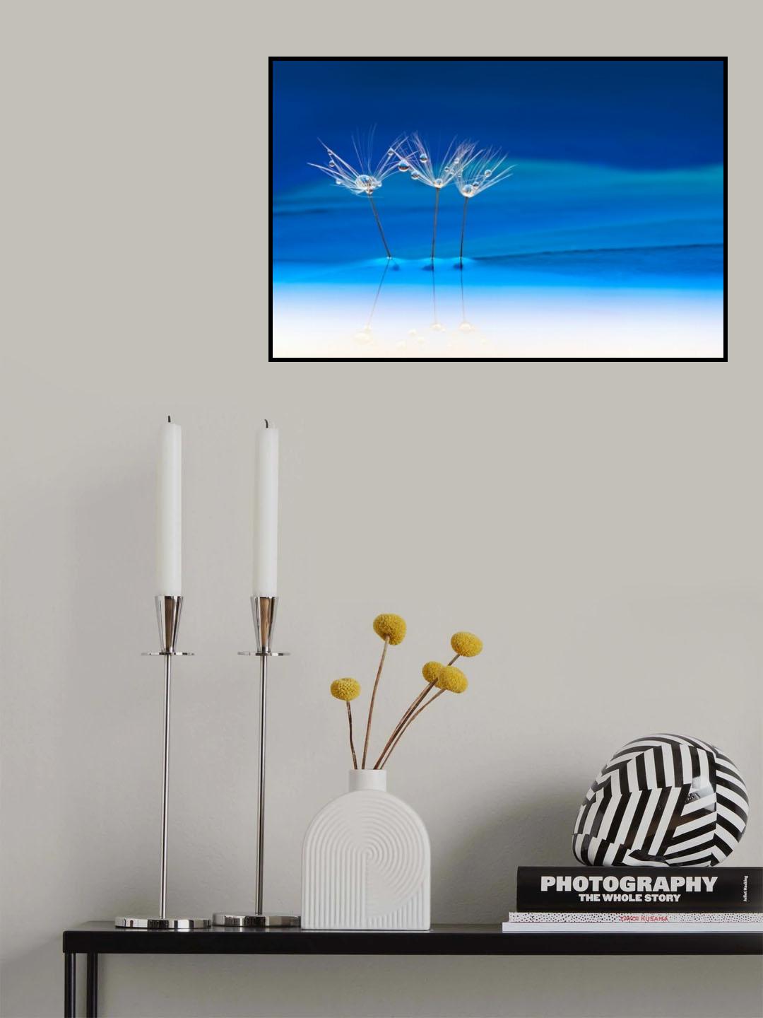 Blue landscape Poster och Canvastavla