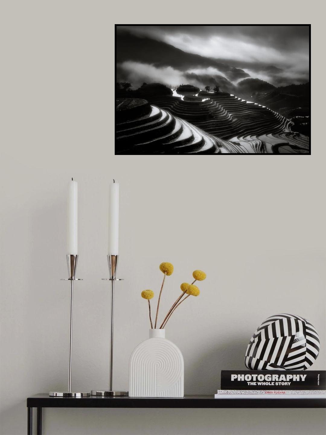 The terraced fields. Poster och Canvastavla