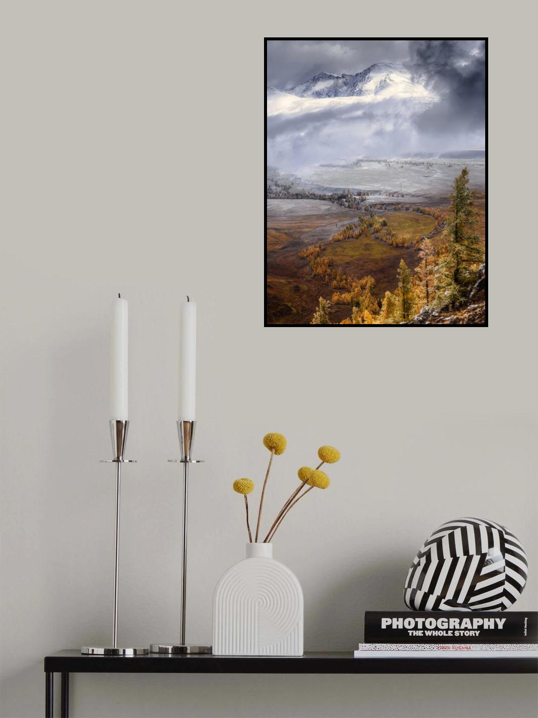 Meeting autumn with winter (Altai) Poster och Canvastavla