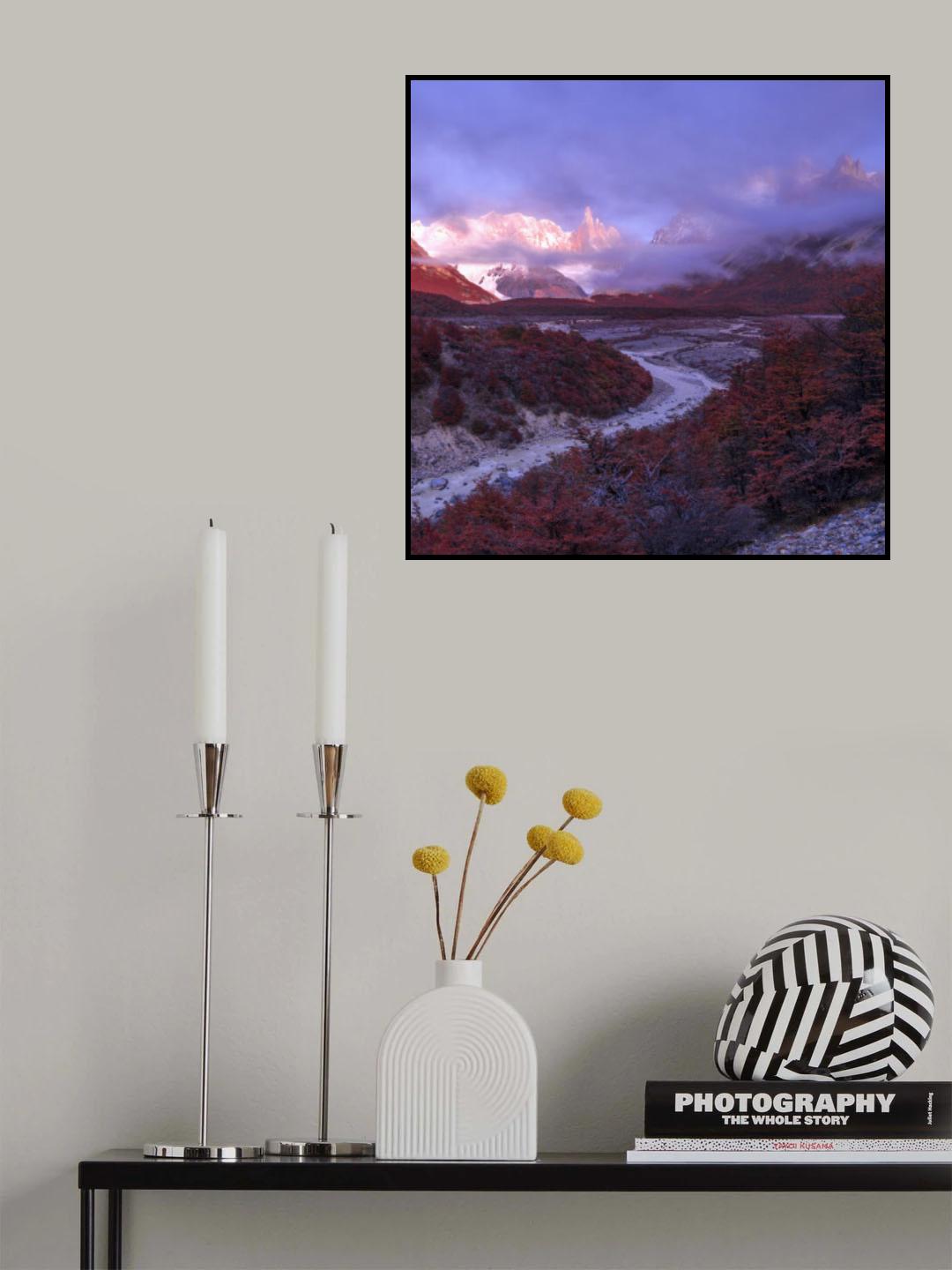 Foggy morning in Patagonia Poster och Canvastavla