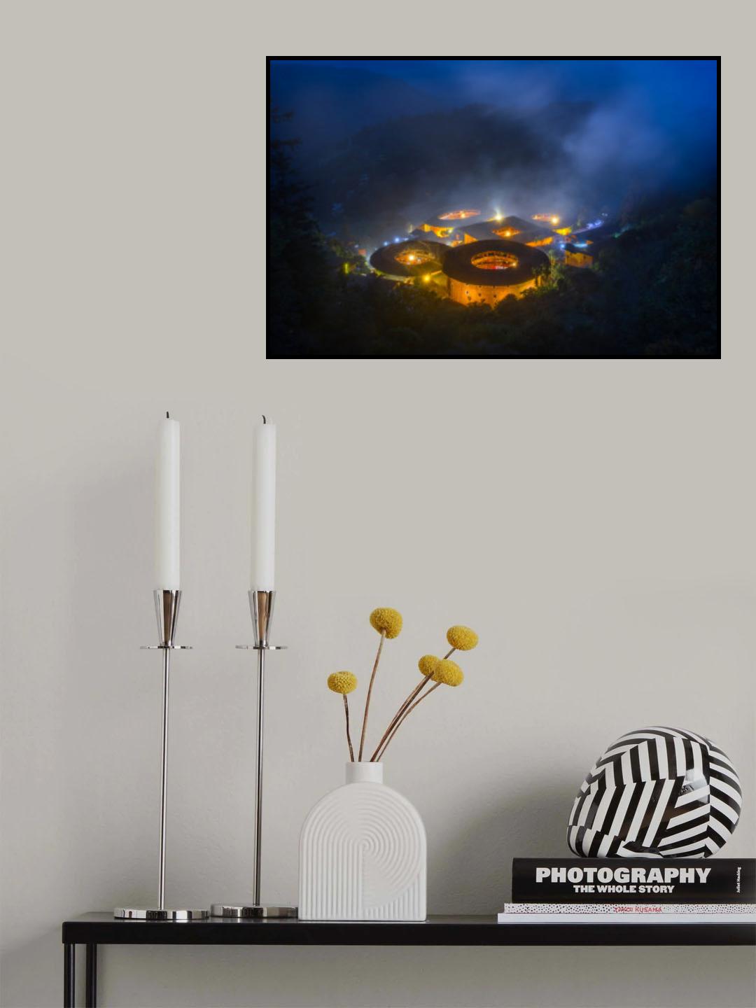 Mountain Village Poster och Canvastavla