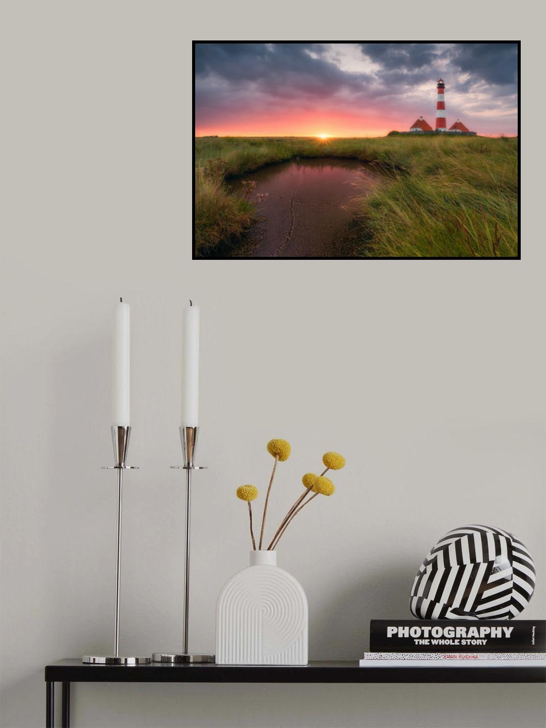 Terp Inferno (Lighthouse Westerheversand) Poster och Canvastavla