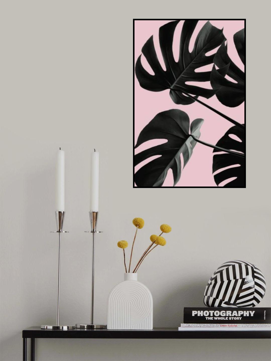 Monstera Pink No 01 Poster och Canvastavla