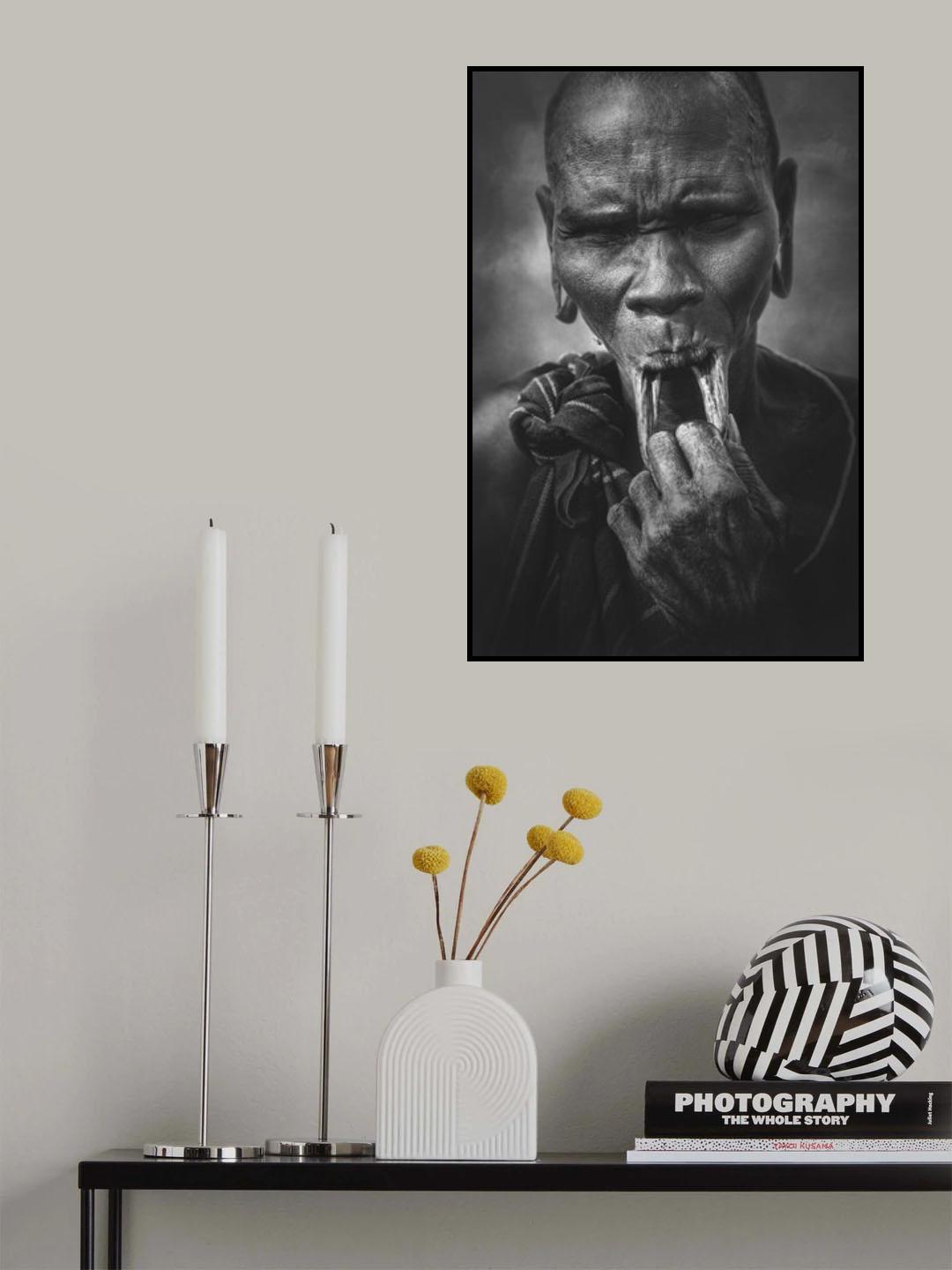 Woman from Mursi tribe Poster och Canvastavla