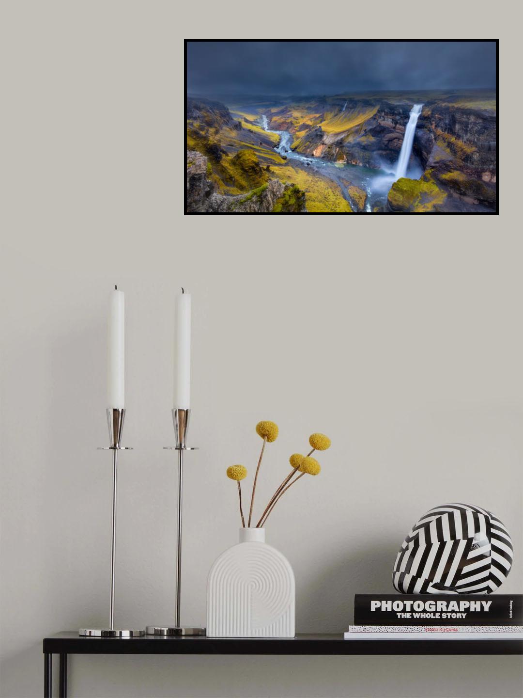 Iceland Waterfall Poster och Canvastavla