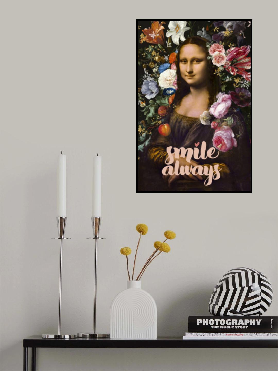 Smile Always, Mona Lisa Poster och Canvastavla