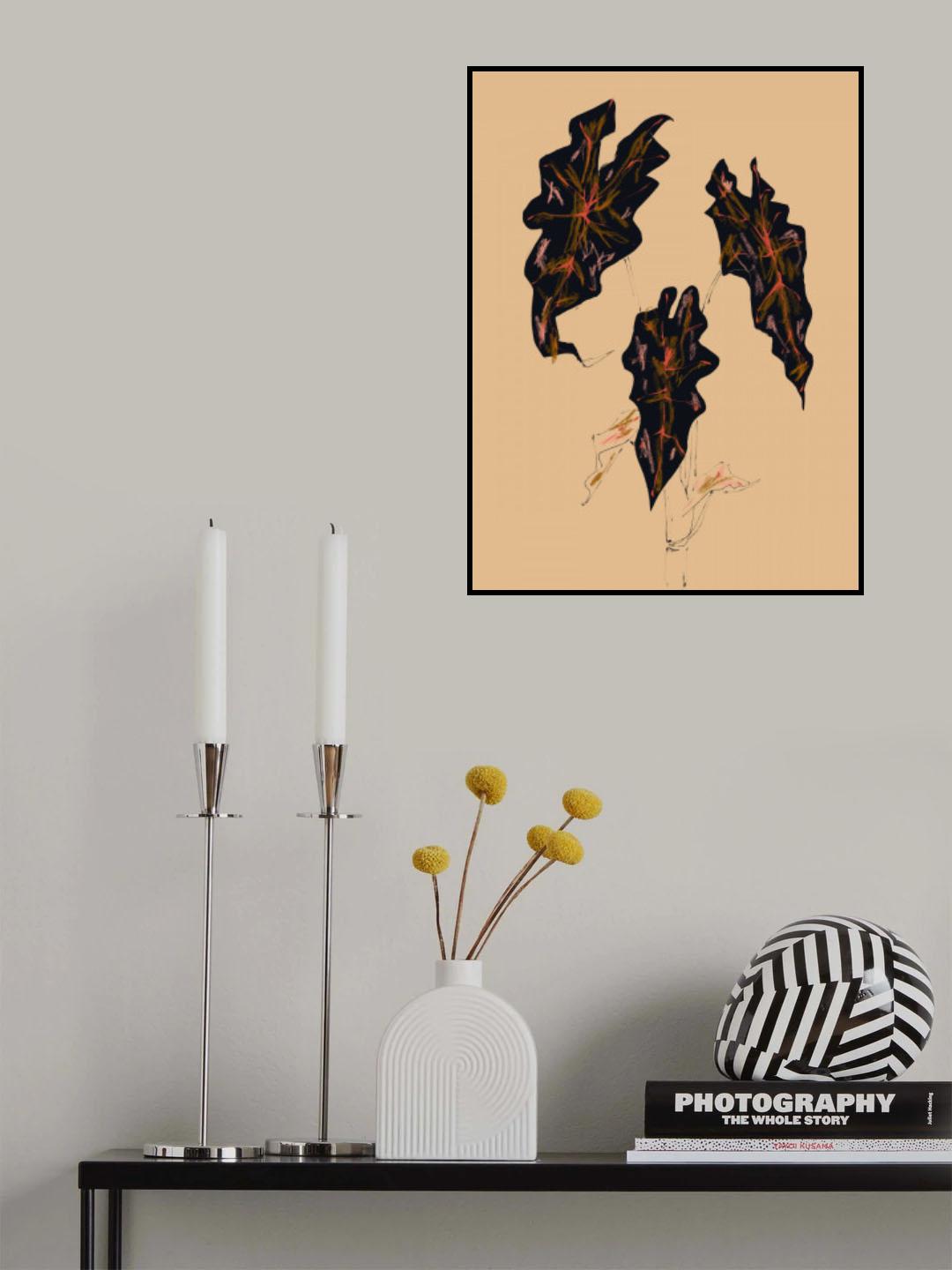 Alocasia Polly Beige Poster och Canvastavla