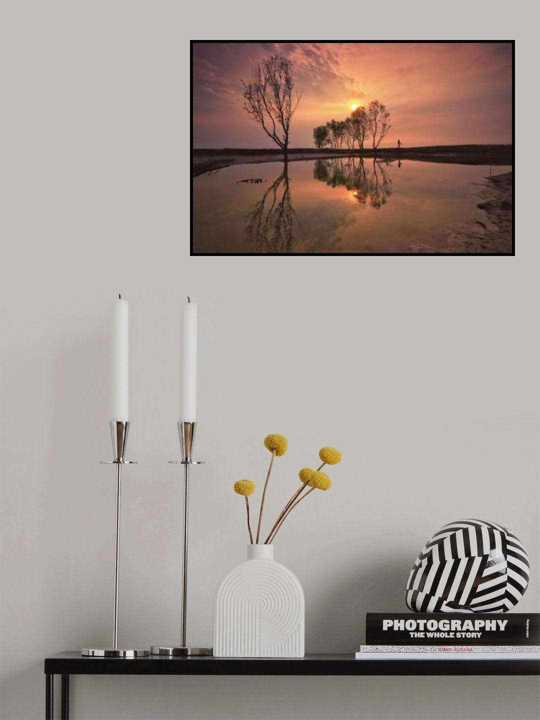 Sunset reflection Poster och Canvastavla