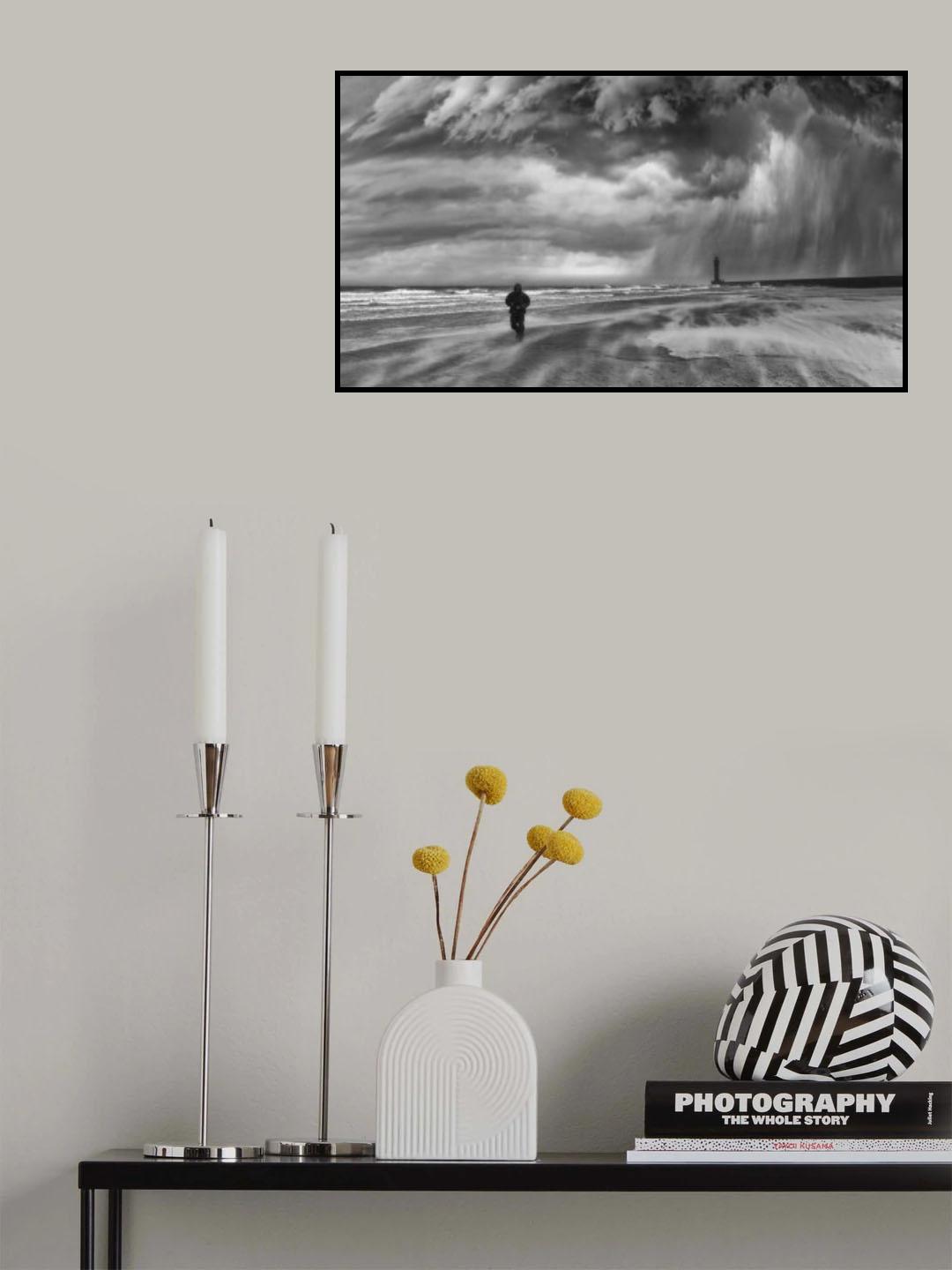Tempête en noir et blanc Poster och Canvastavla