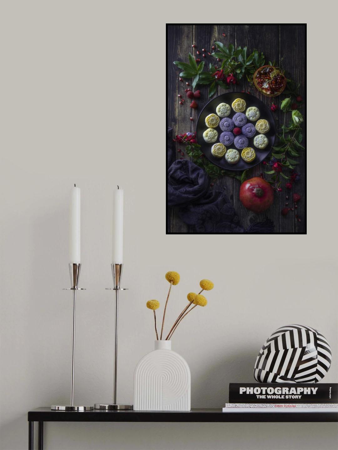 Snowy Mooncake Poster och Canvastavla