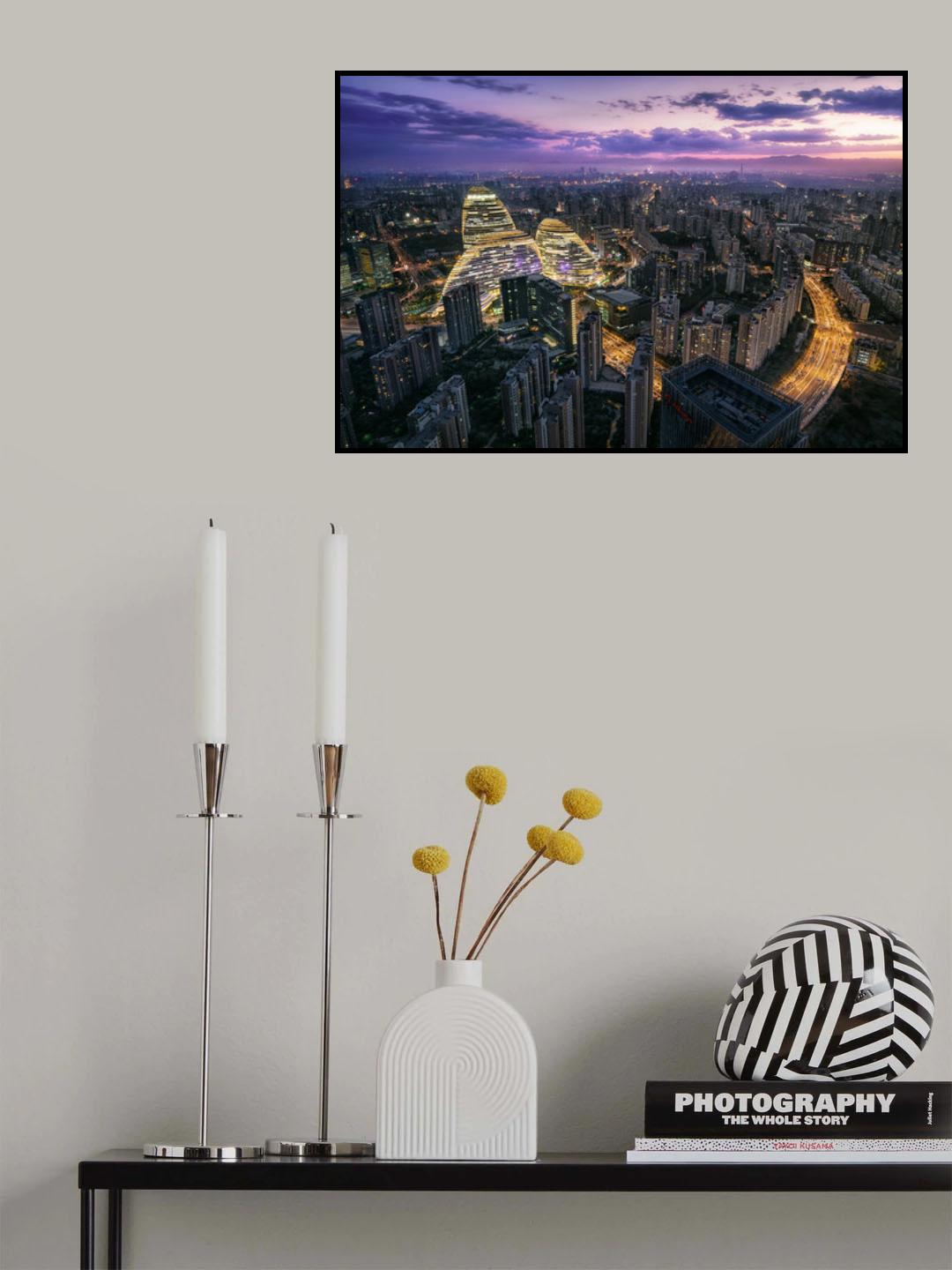 Nightscape of Beijing Poster och Canvastavla