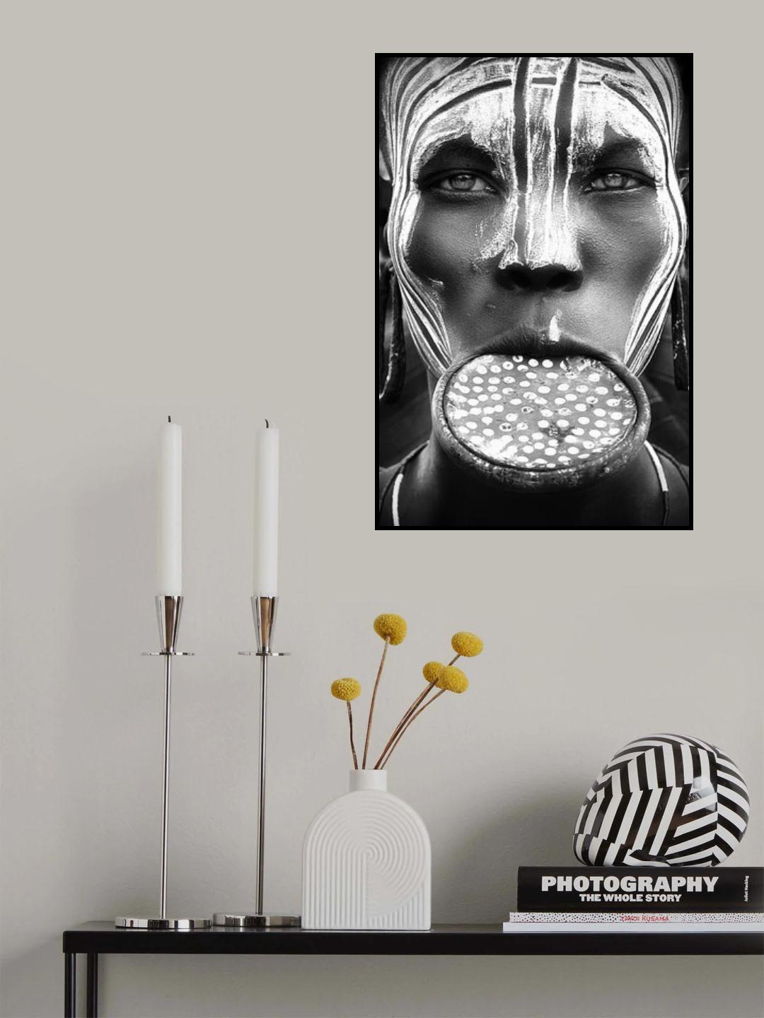 Tribal beauty - Ethiopia, Mursi people Poster och Canvastavla