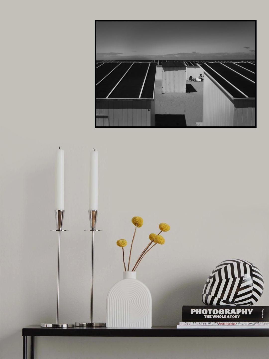 Beach cabin roofs Poster och Canvastavla