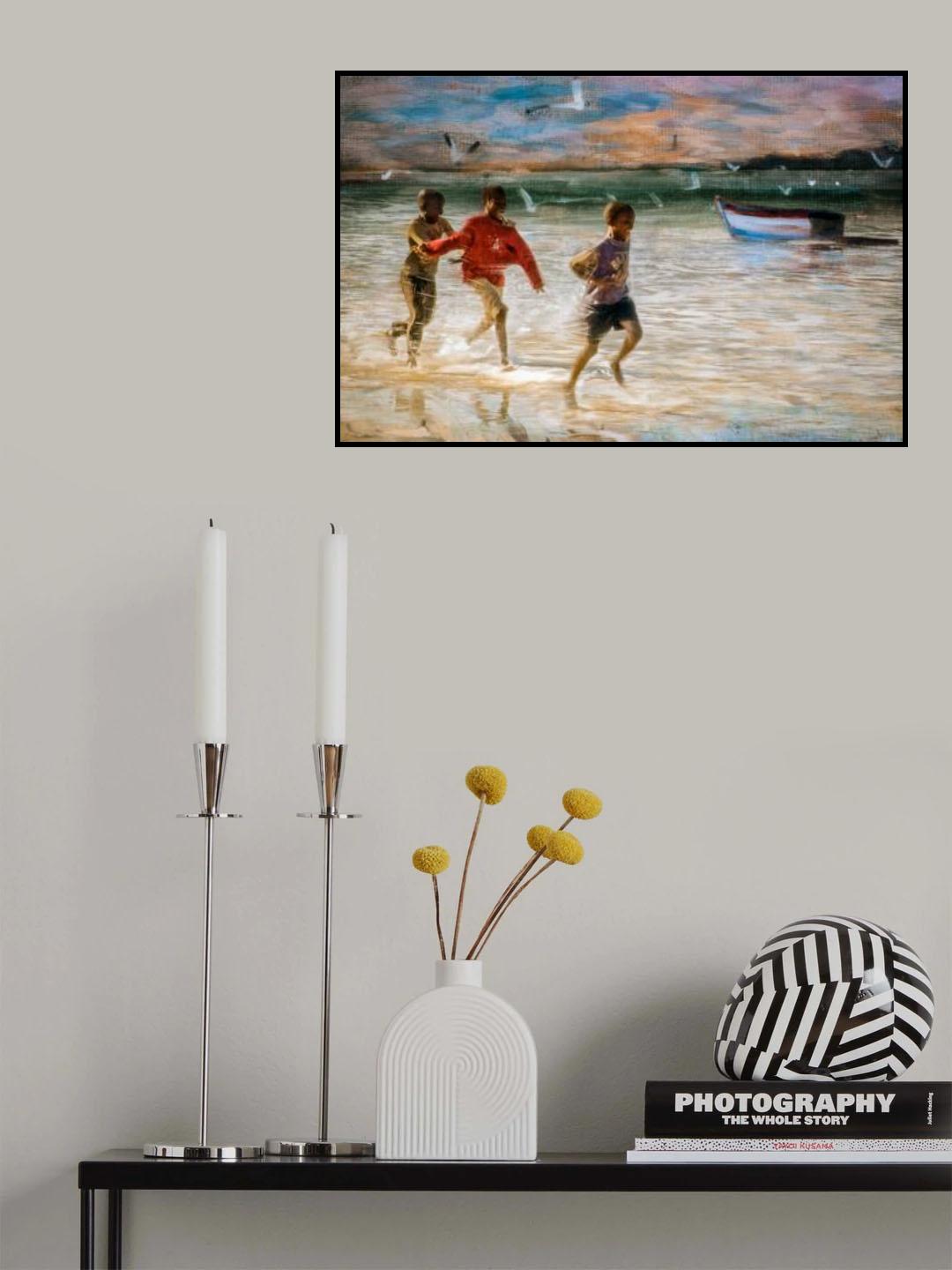 Playing in the water Poster och Canvastavla