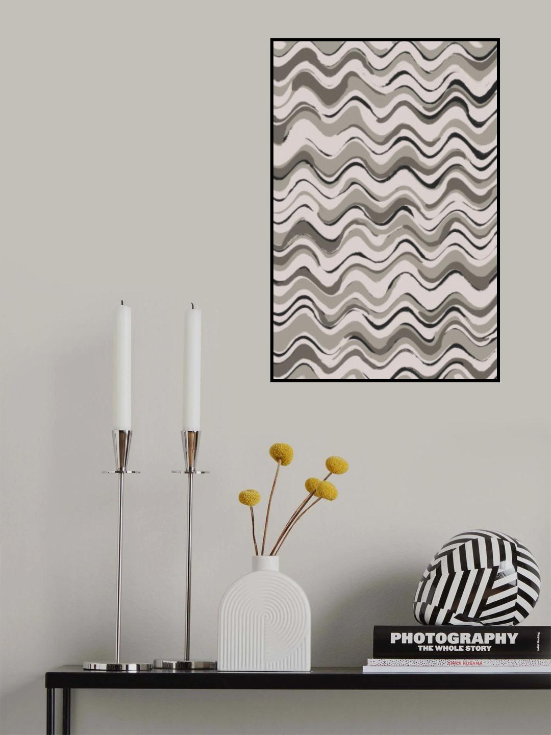 Wavey Pastel Pattern Poster och Canvastavla