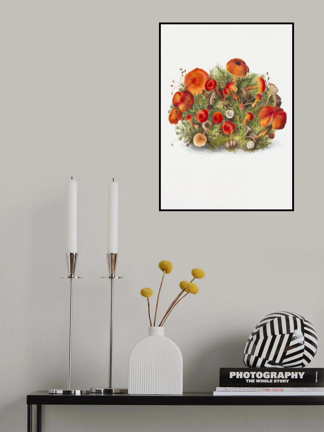 Study of Mushrooms (1880) Portrait Mode Poster och Canvastavla