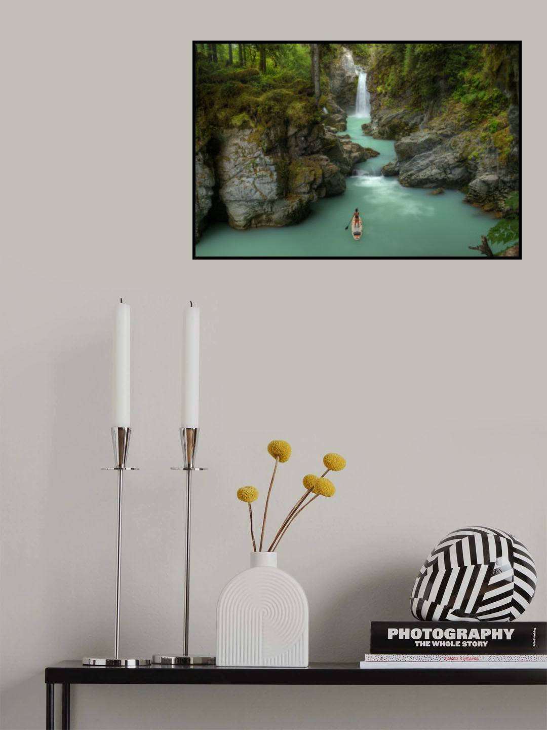 Glacier water falls Poster och Canvastavla