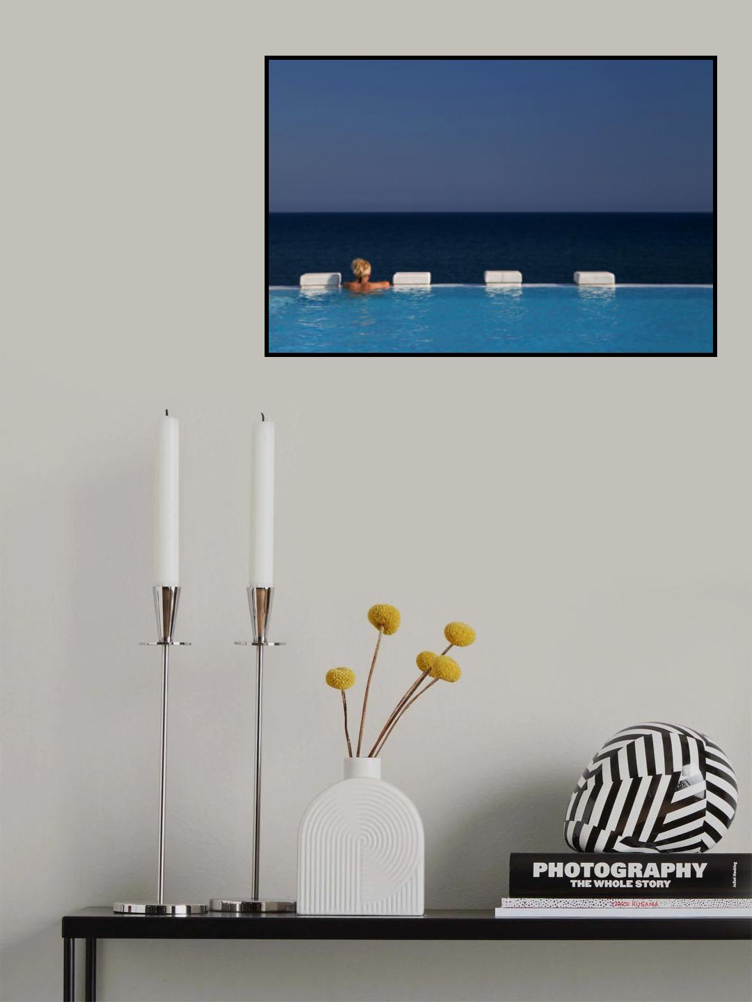 Woman in blue Poster och Canvastavla