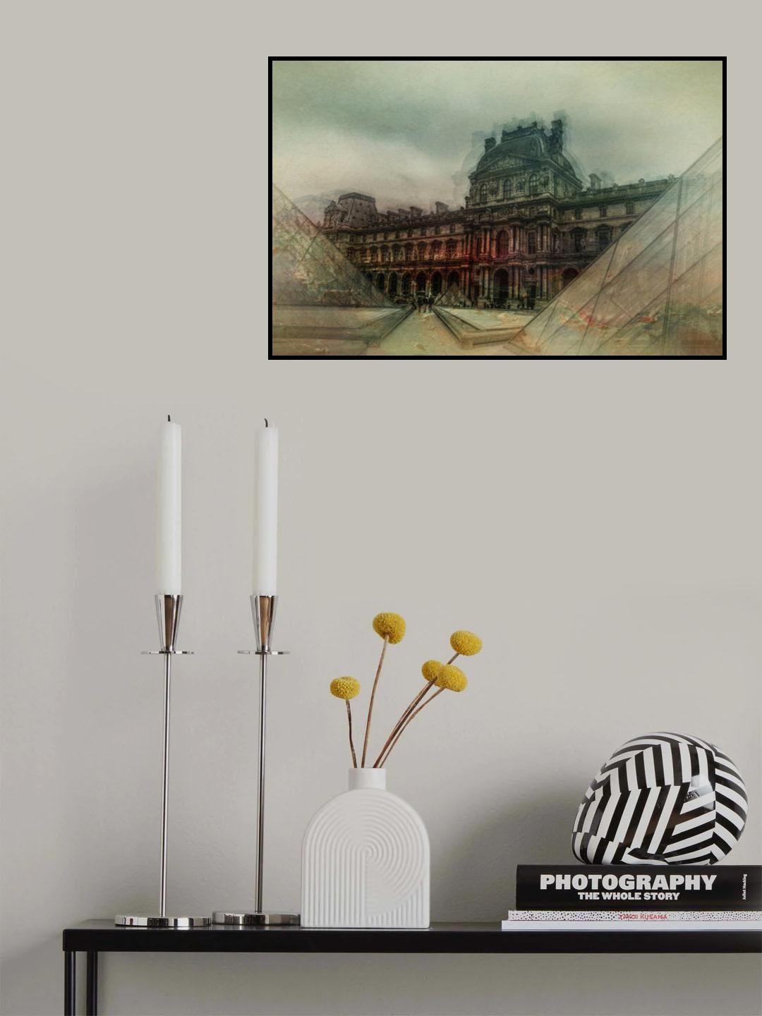 Le Louvre Poster och Canvastavla