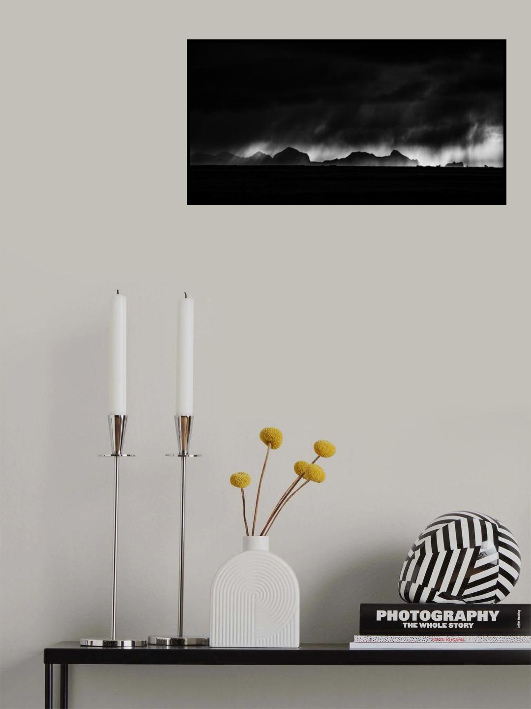 Passing storm over the Westmanayer Islands Poster och Canvastavla